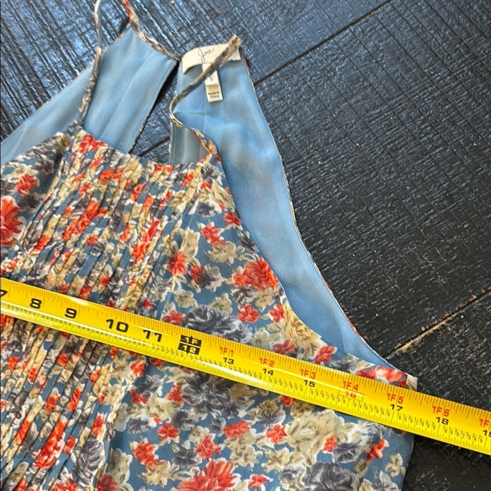 Joie Slate Blue Larisse B Floral Halter Top Blouse Size Small - Picture 7 of 8